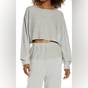 FP Movement Sinched Sleeve Crop Sweatshirt